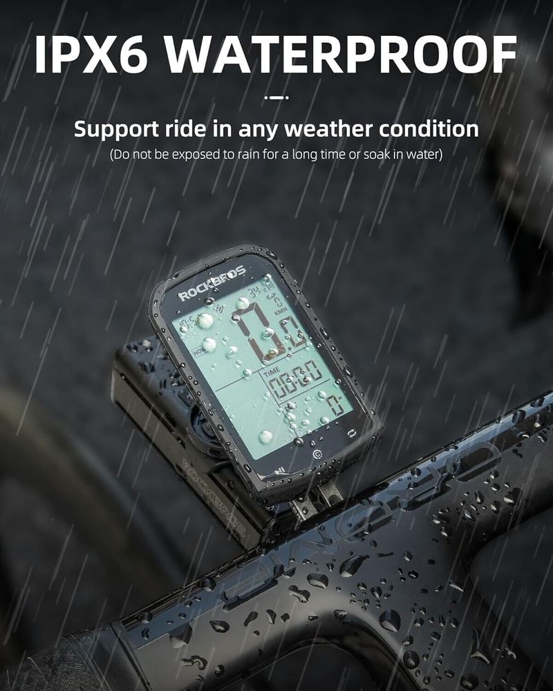 ROCKBROS Bisiklet Bilgisayarı Kablosuz GPS ANT+ IPX6 LED Ekranlı Bisiklet Hız Göstergesi_voghion.com