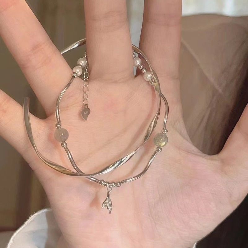 Fischschwanz-Design für Frauen, süßes doppellagiges Mobius-Armband, Nischenpersönlichkeit, vielseitiges Temperament-Armband_voghion.com