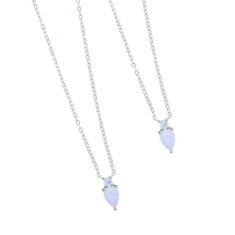 Sterling Silver Fire Opal Pendant Necklace For Women Boho Style_voghion.com