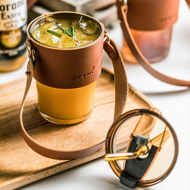 450 ML kaffemugg i glas med replock Halmvatten Mjölkjuice Värmebeständigt lock Glas Te Vin Dryckesgods Glas Tumlare_voghion.com