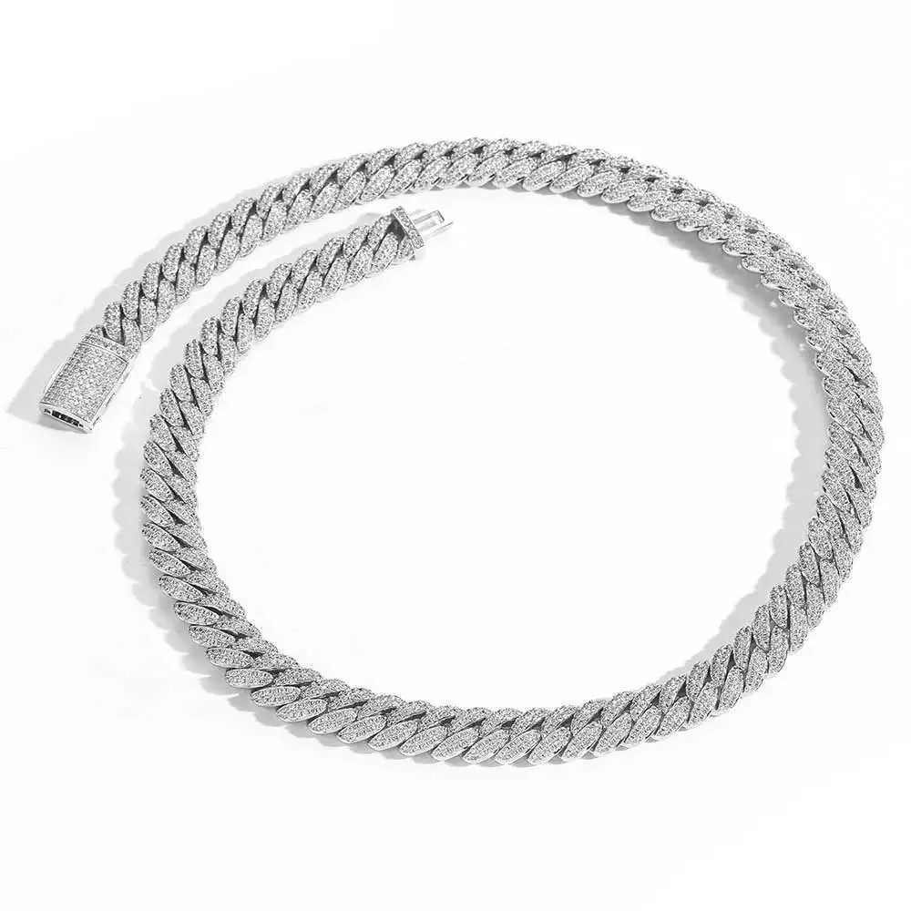 Anhänger Halsketten 10mm Hip Hop Zirkon CZ Ice Bubble Cubic Chain Halskette Damenschmuck Geburtstagsgeschenk H240613_voghion.com