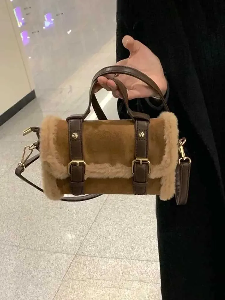 Herbst und Winter Damen Neue High-End Cambridge Einzigartiges Design Plüsch UmhängetascheMobile Tasche für FrauenC241018_voghion.com