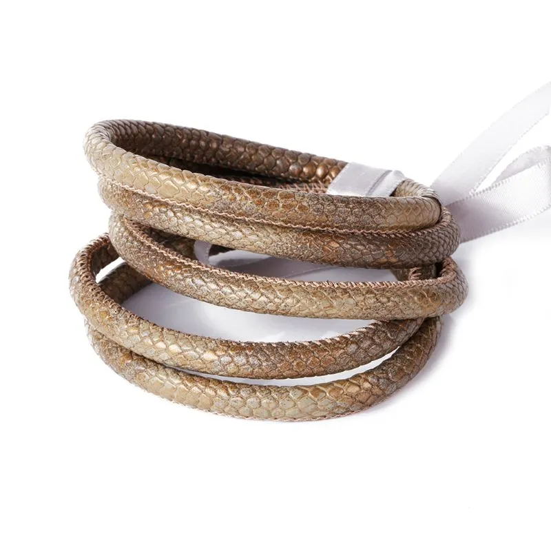 Charm Bracelets 5Pcs Bohemia Glitter Jelly Bangle Bracelet Set Bowtie PU Leather Hoop 45BC_ipsvogv.com