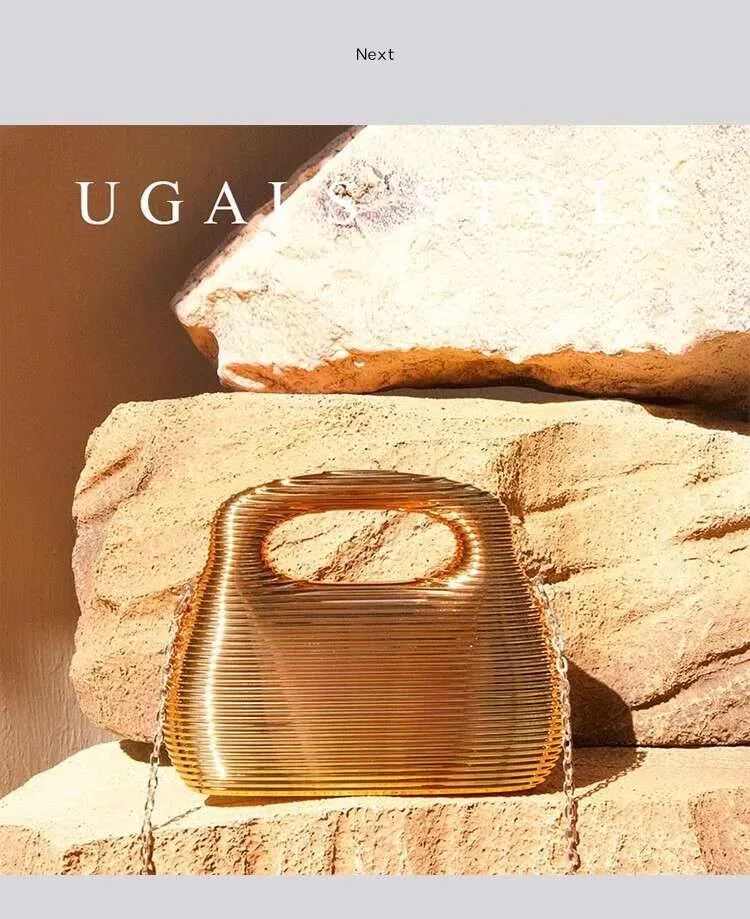 Borsa a tracolla da donna con motivo a onde a righe quadrate, in acrilico, da sera, per feste di nozze_voghion.com