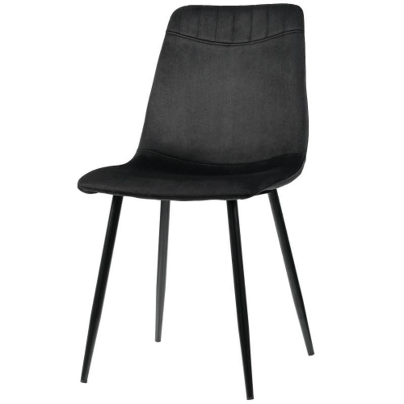Esszimmerstuhl (4 St), Schwarz,Samtstühle,Wohnzimmer Stühle,Polsterstuhl Stuhl mit Rückenlehne,Sitzfläche Gestell aus_voghion.com