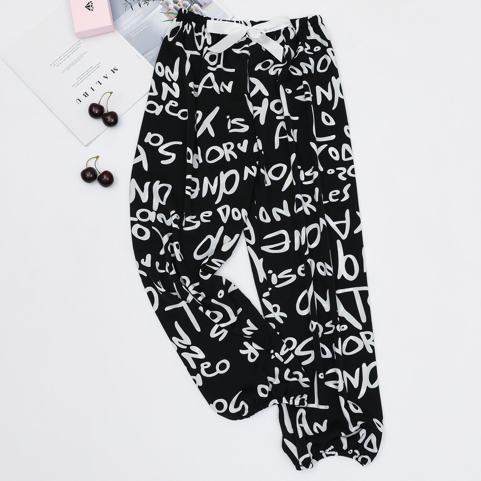 Women's Sleepwears  Thin breathable bloomers plus size loose casual ankle pants_voghion.com