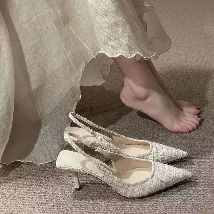 Designer For Women 2024 New Summer Quality High Heels Design Sense French Fashion Sandals Temperament Niche Single Shoe_voghion.com