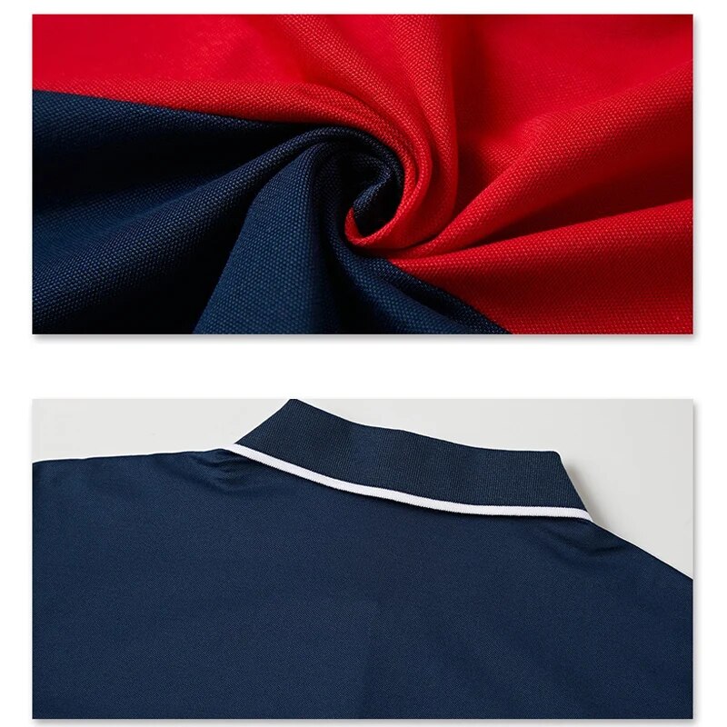 Shirt Men Big Tall Short Sleeves Cool Top Tees Cotton Male Large Tee Summer Fit Slim Patchwork Polo Shirts Plus Size_voghion.com