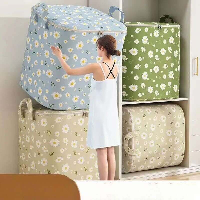 Universal Large Capacity Household Clothes Quilt Folding Bag Waterproof And Moisture Proof Storage Box Student Dormitory_voghion.com