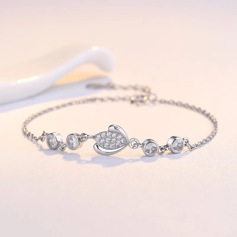 Korean Fashion Personality Simple Water Drop Inlaid Zircon Quick Sell Pull Bracelet Wholesale_ipsvogv.com