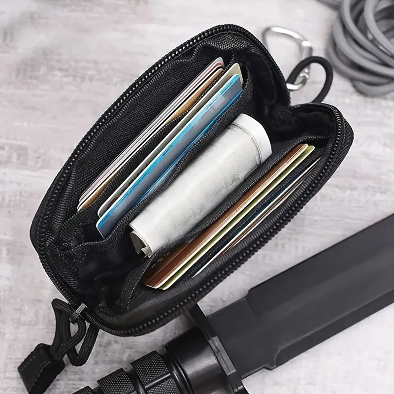 Portachiavi tattico, mini marsupio militare, borsa da tasca EDC, portamonete, porta carte d'identità, portachiavi per auto, marsupio._voghion.com