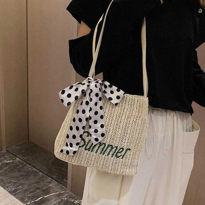 Borsa a secchiello e borsa tote intrecciata donna mare estiva_voghion.com