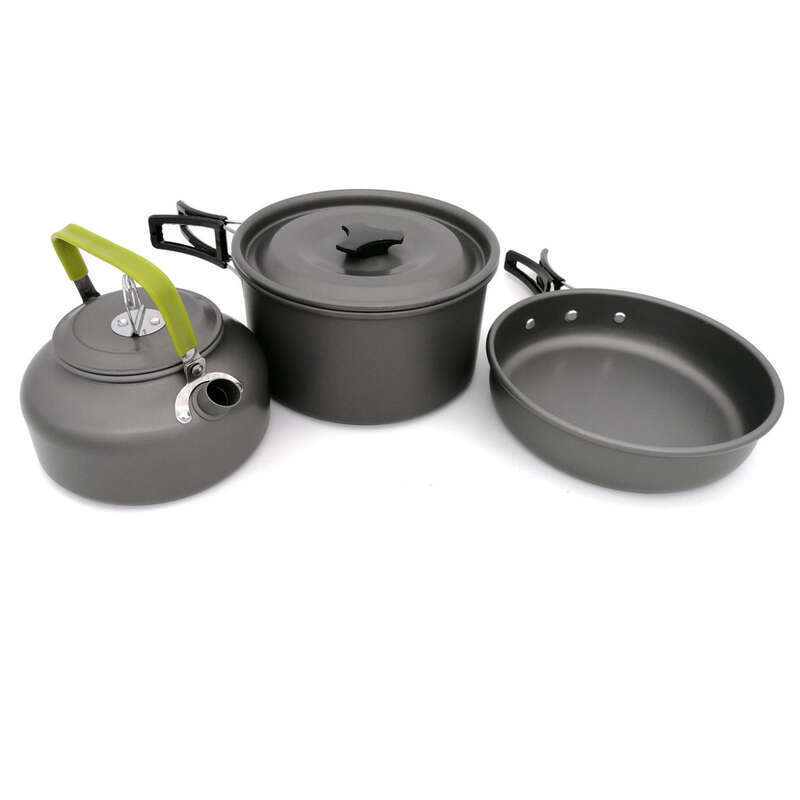 Set Pot For 2-3 People. Camping Cookware Set With Teapot And Teapot. Tableware Not Included_voghion.com