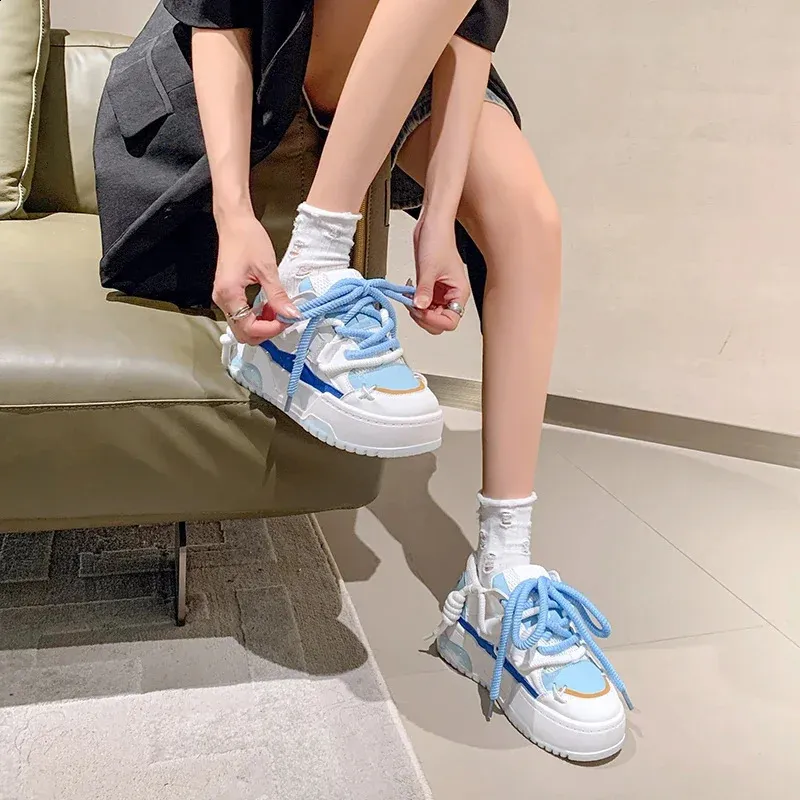 Scarpe sportive donna plateau comode sneaker alla moda casual_voghion.com