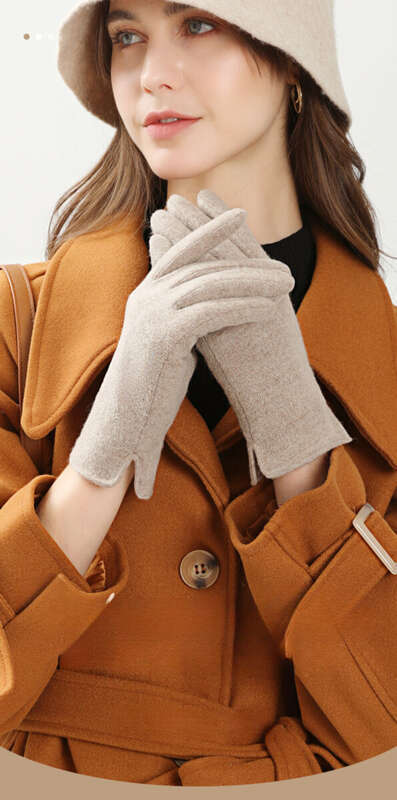 Korean Autumn And Winter Treasure! Velvet Windproof Touch Screen Gloves, A Must-have For Women's Outdoor Warmth_voghion.com
