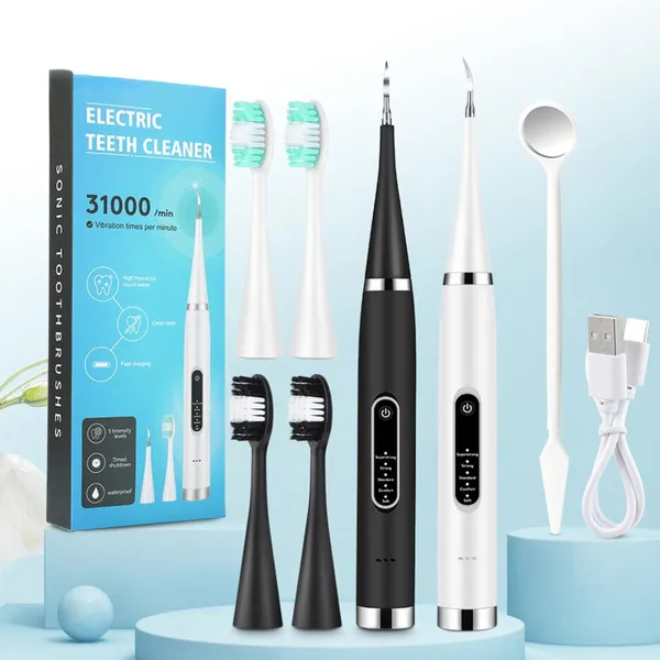 Blanqueamiento Dental eléctrico, escalador de cálculo Dental, placa, eliminación de manchas de café y sarro, cepillo de dientes sónico de alta frecuencia, limpiador de dientes
