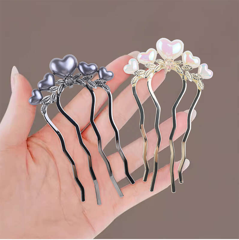 Temperament, Liefde, Parel, Omgekeerde kam, Nieuwe Chinese stijl bolkop, Pan haarspeld, Hoge kwaliteit, Eenvoudig en modern_voghion.com