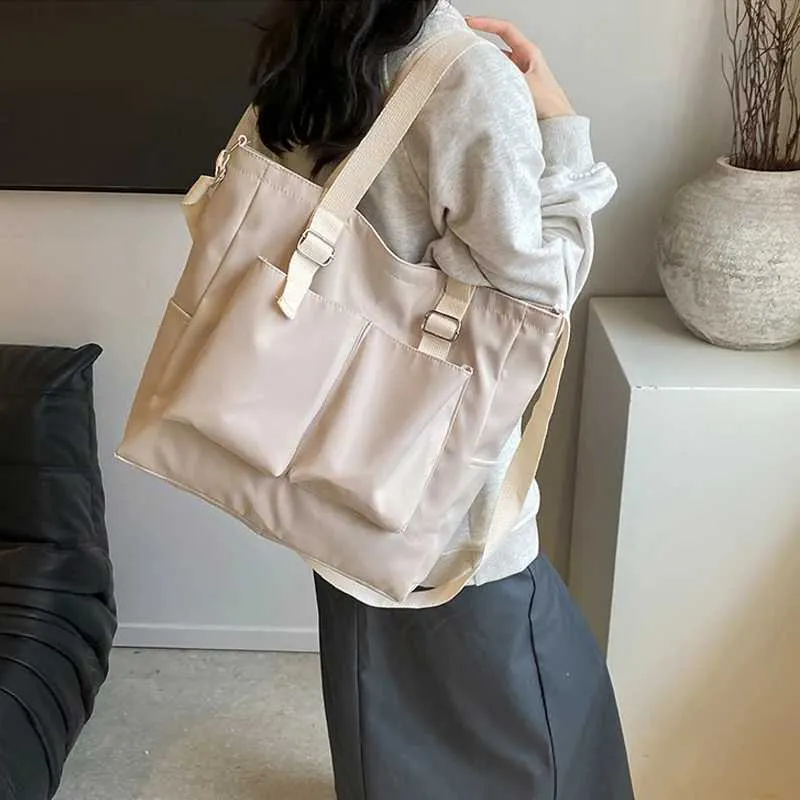 Dames schoudertas van nylon, grote crossbody tas voor dagelijks_voghion.com