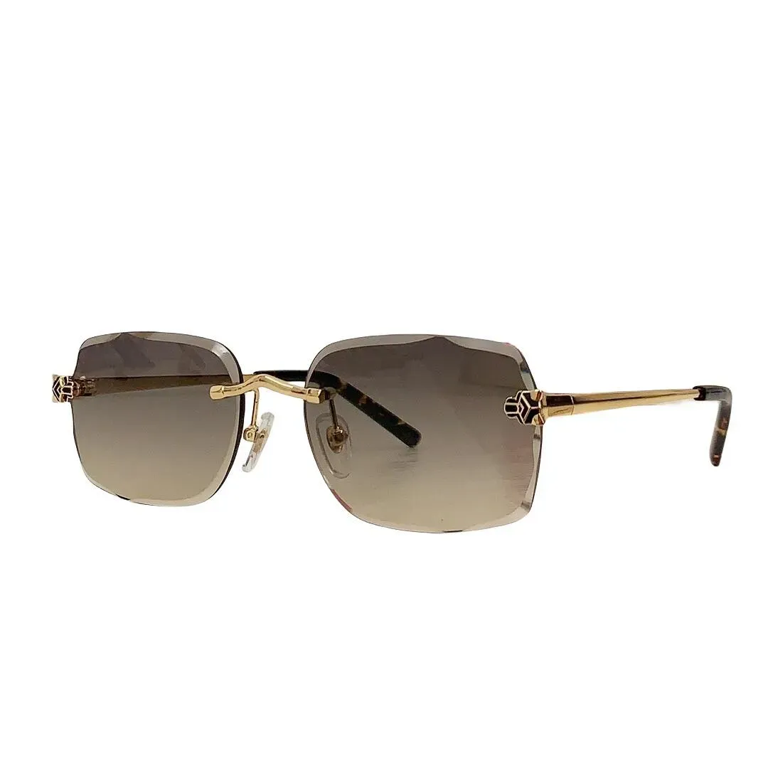 outdoor sunglasses Retro Frameless design CT0028O beach polarize glass metal frame fashion classic with Glasses case_voghion.com