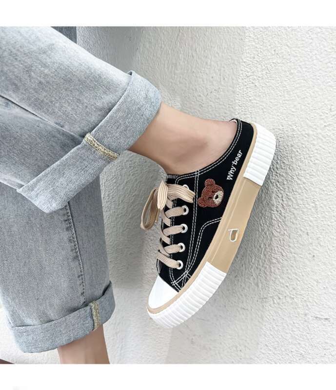 Scarpe per bambini in tela Bear 2023 Estate Nuove scarpe da tavola basse casuali versione coreana piatta della marea di cento e uno_voghion.com