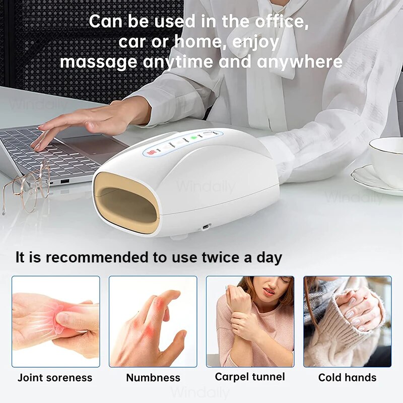 Beauty Care shop Massager Electric Hand Air Pressure Heat Compresses Heating Palm Finger Acupoint Massage Device For Pain Relie ing_voghion.com