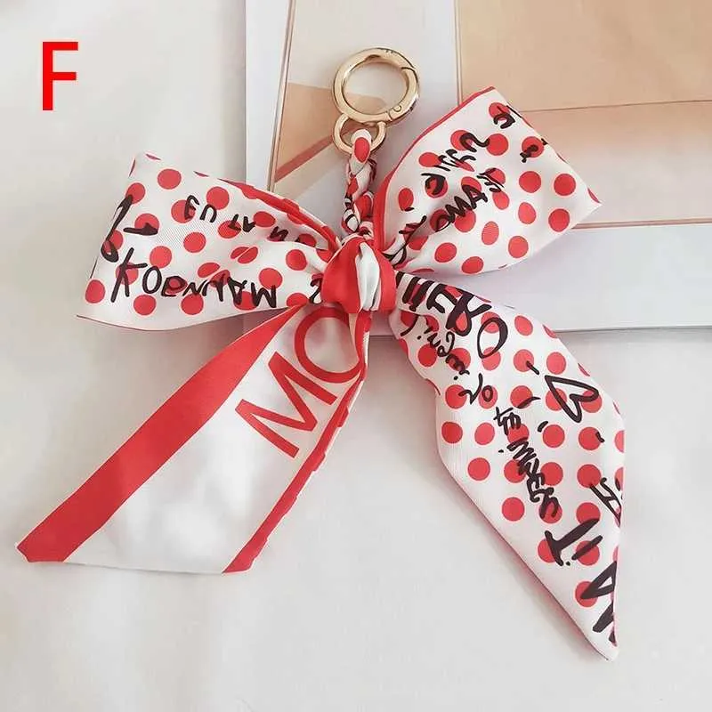 Neue süße gewebte weiche Seidenschal Bogen Anhänger Tasche Charme Zubehör Mode Auto Schlüsselanhänger Schlüsselanhänger Mädchen Geschenk Y241121_voghion.com