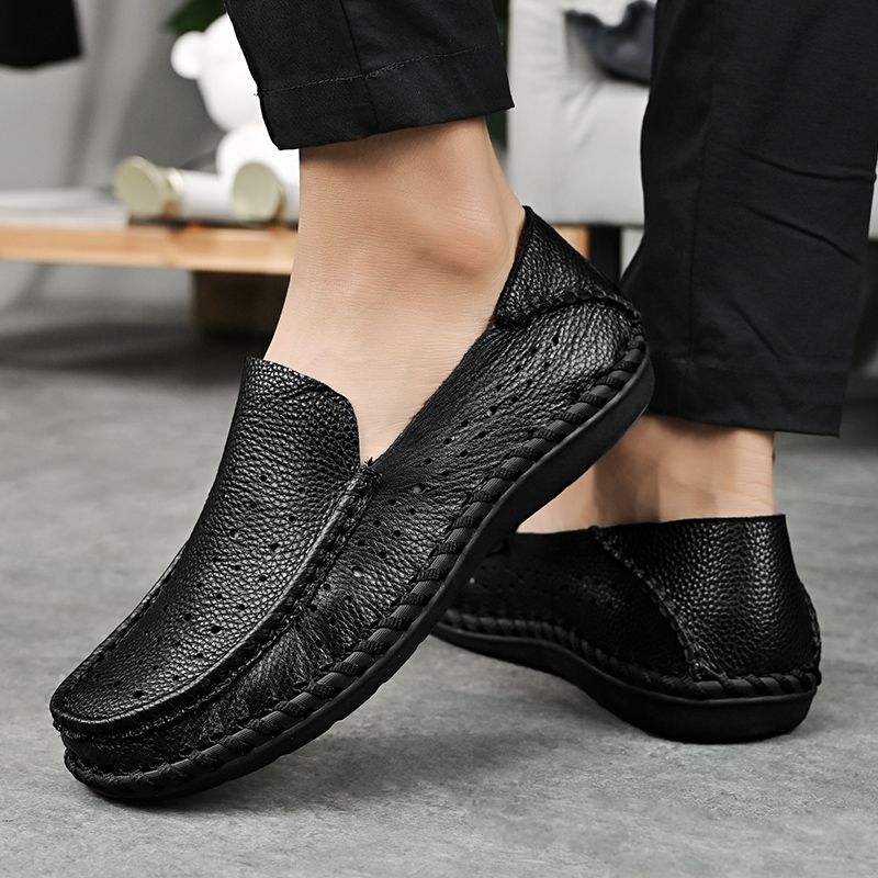 Mocassins classiques faits à la main pour hommes, chaussures décontractées confortables et légères en cuir pour conduite, nouvelle collection 2024_voghion.com