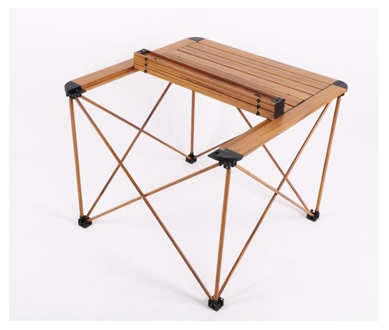 Outdoor folding portable and chair picnic small Chicken rolls table aluminum alloy camping equipment supplies_voghion.com
