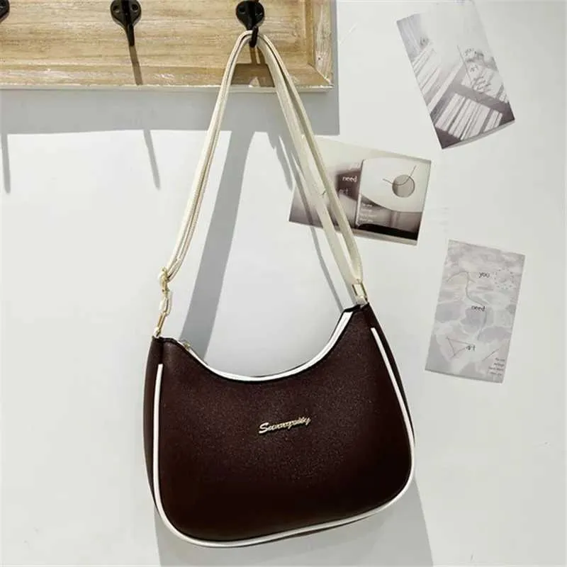 Schicke Damenhandtaschen, einzelne Umhängetasche für Frauen, stilvolle verstellbare Schultergurte, Unterarmtasche aus PU-Leder_voghion.com