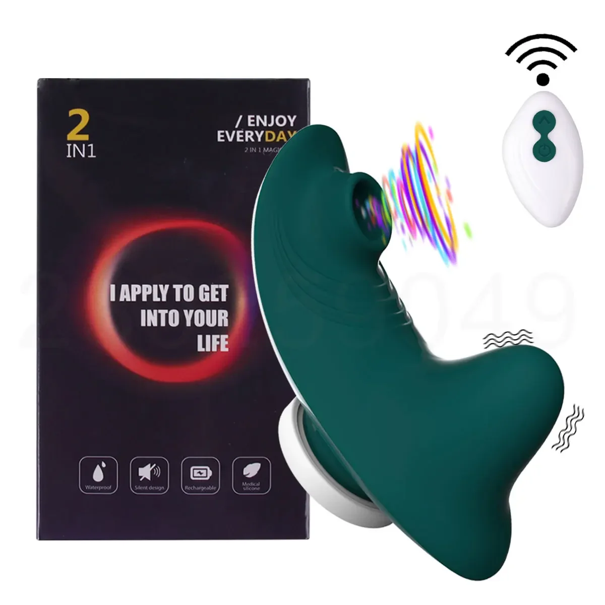 2 In 1 Wearable Clitoris Sucker Vibrator Panties Stimulator_voghion.com