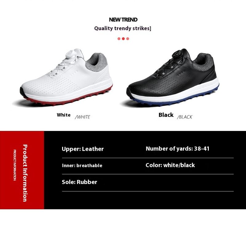 Chaussures professionnelles pour hommes Nouvelles baskets d'entraînement de golf sans crampons à boucle pivotante Taille L_voghion.com