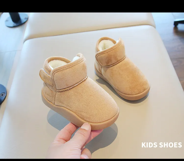 Baby Girls Boys Snow Children Winter Kids Outdoor Plush Cotton-padded Cutefeet Soft-Soled Non-slip Infant Toddler Boots_desvips.com