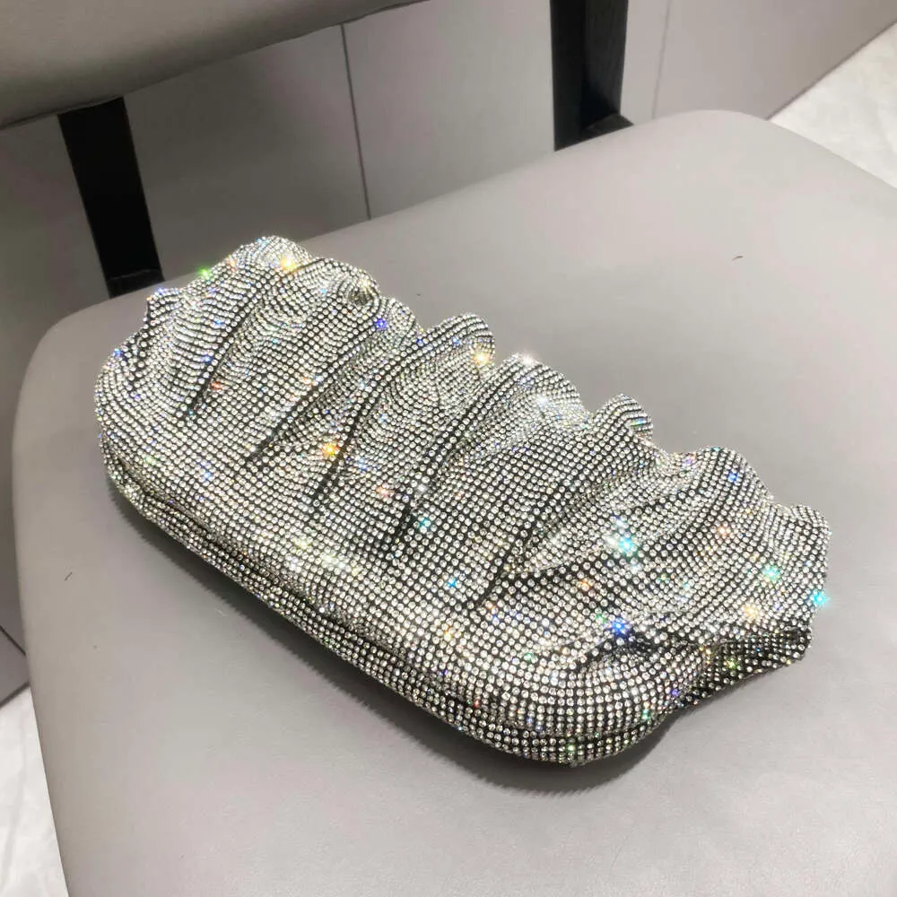 Robe de soirée Rhies à poignée brillante, nouveau portefeuille pliable et sac à main de créateur pour fête de mariage de haute qualité_voghion.com