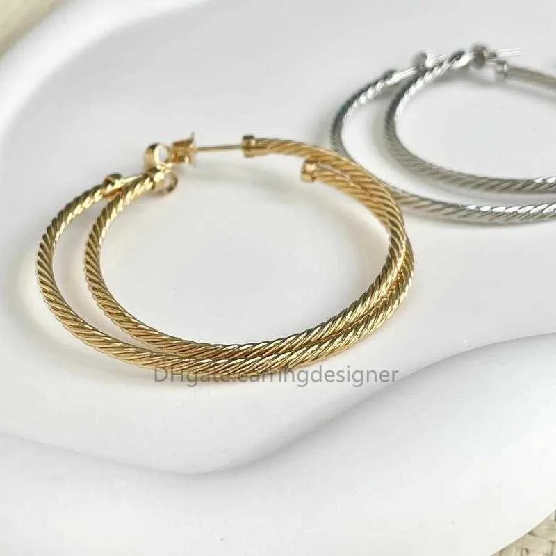 Schnalle Ohrringe Versand Designer Kostenloser Schmuck Bijoux Frau Mode Ohrring Gold Haken Twisted Draht Ohrringe In Sterling_voghion.com