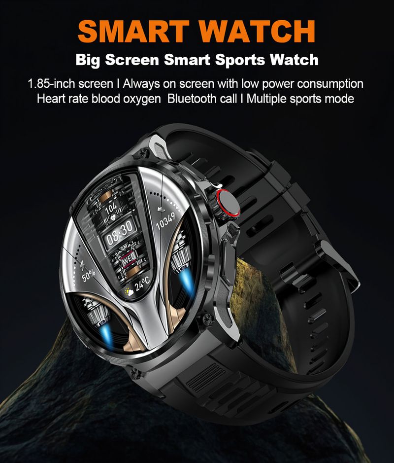 Novi 1,85-inčni Ultra HD pametni sat GPS praćenje Bluetooth poziv 710 Mah velika baterija sportski Fiess pametni sat_voghion.com