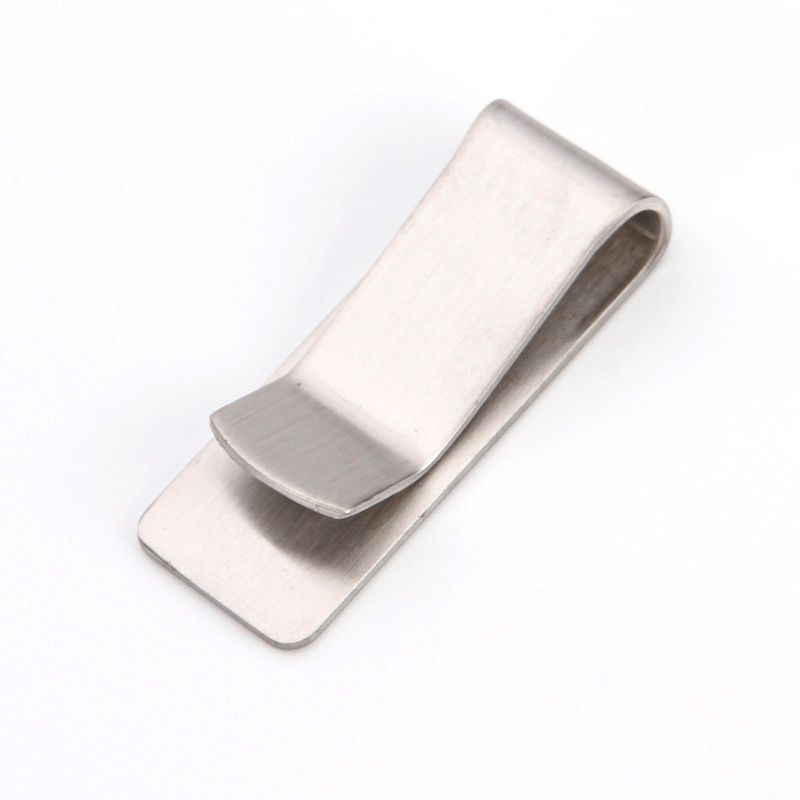 Vertical fashion simple hardware pen metal money clip stainless steel brass wallet can be processed_voghion.com