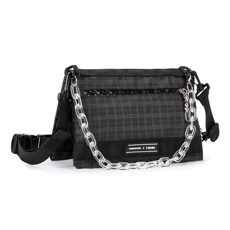 Kingsons Messenger Shoulder Crossbody Bag Waterproof Plaid Casual_voghion.com