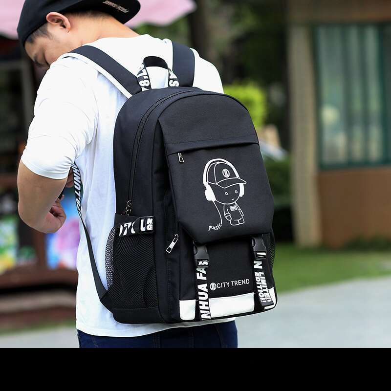 New Student Men's Trend Large Capacity Backpack, Lightweight Spine Protection, Suitable For Middle School Students,_voghion.com