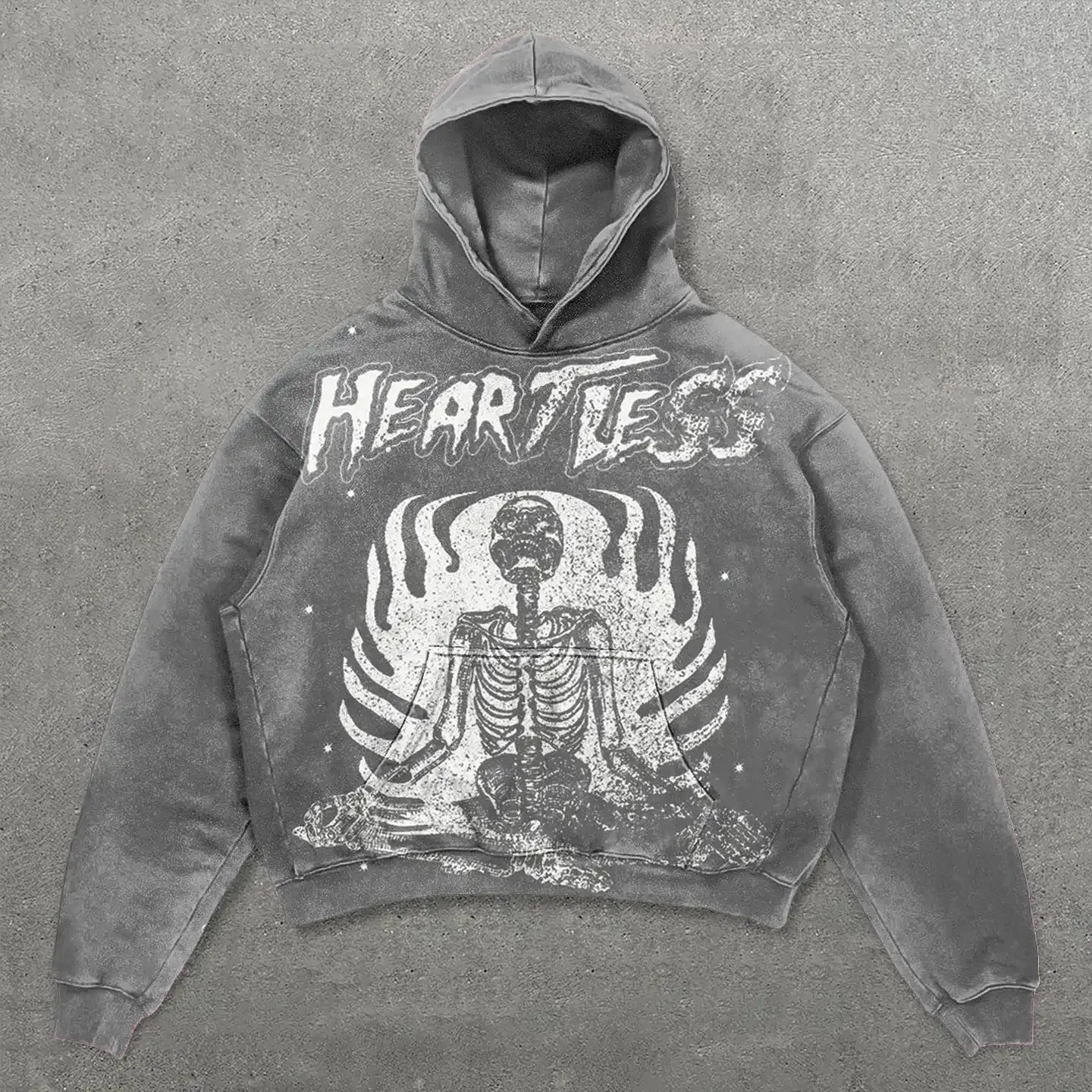 Designer Totenkopf Haruku Übergroßer Buchstabendruck Hochwertiger Hoodie Vintage Streetwear Sweatshirt Goth Jacke Y2k Hoodies Damen 240131_voghion.com