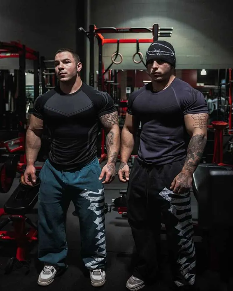 T-shirt de compression à manches courtes pour homme, séchage rapide, pour vélo, course à pied, entraînement, vêtements de sport, W250317_voghion.com