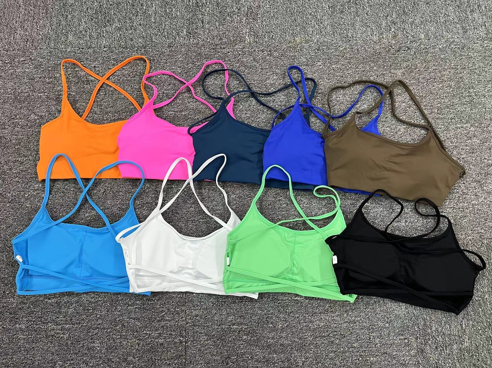 Quick drying, breathable, nude running sports bra, beautiful back, fitness top, yoga suit for women_voghion.com