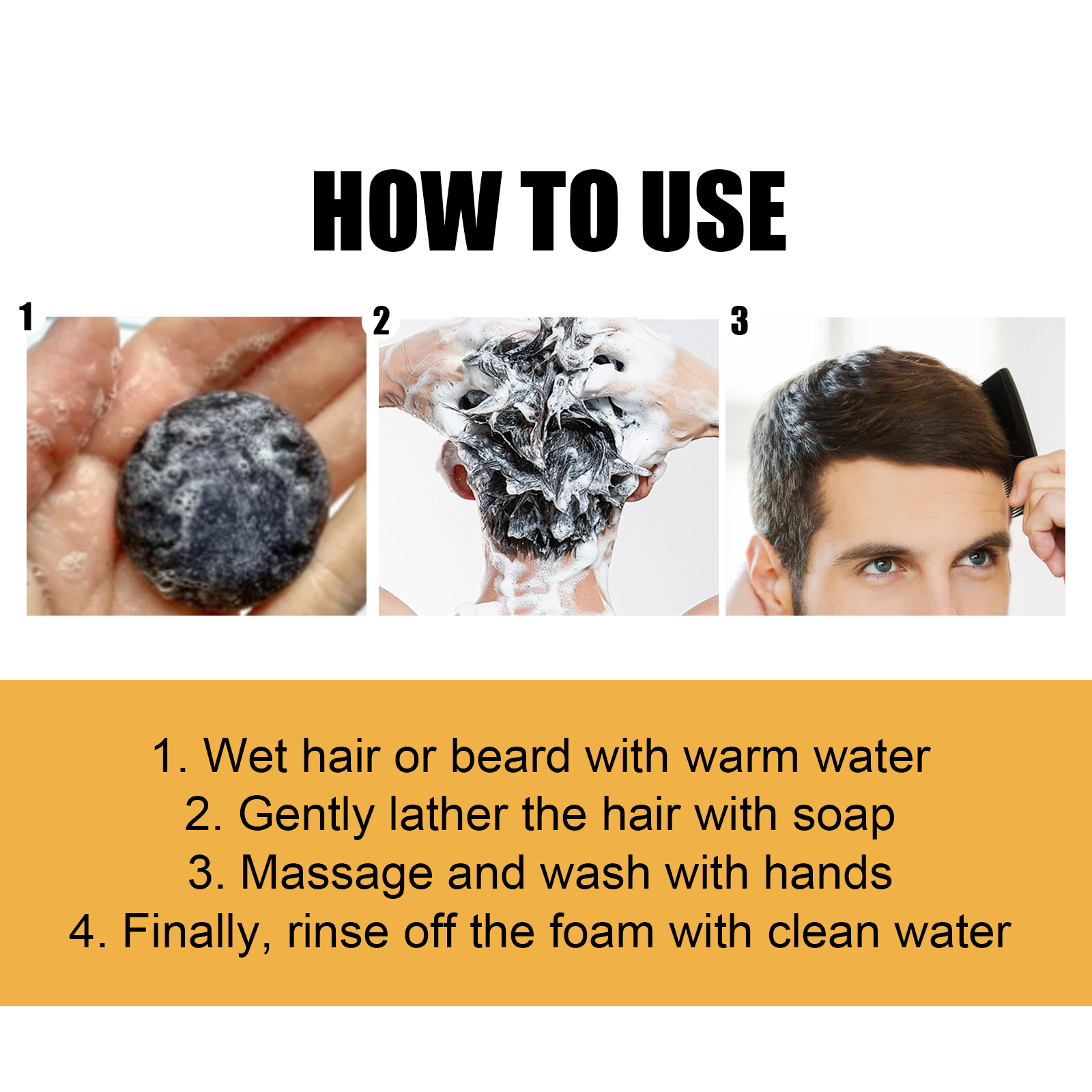 Jaysui Soap Black Thick Care Rensende Hovedbund Glat Og Stærk Hårshampoo_voghion.com