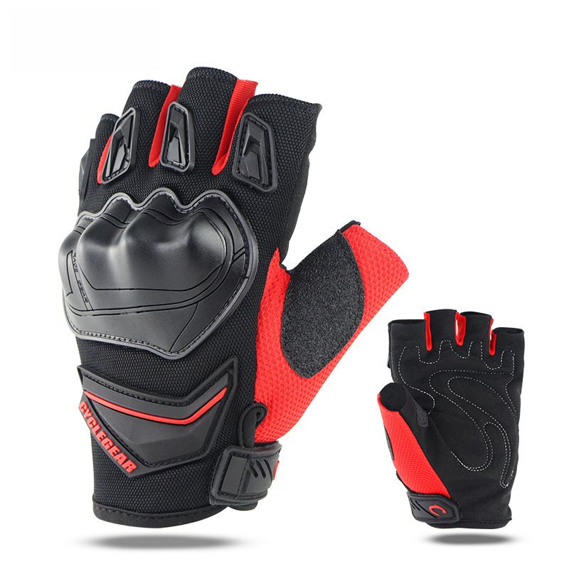 Robuste Halbfinger-Motorradhandschuhe für Sommerfahrten_voghion.com