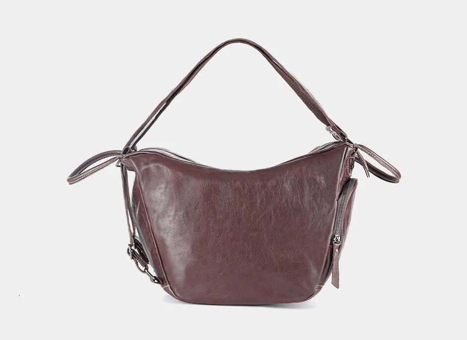 Sac à dos transformable en cuir véritable pour femme Zency 2024 Sac à bandoulière design Rucack Grandes poches pour voyage_voghion.com