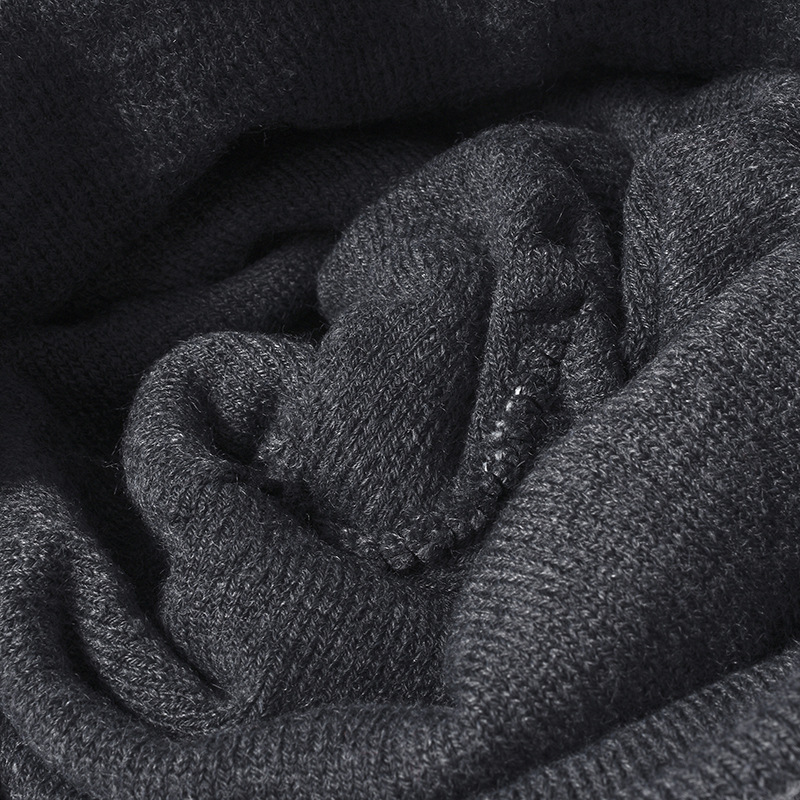 Bonnet tricoté universel pour hommes et femmes en jacquard avec lettres européennes et américaines, chapeau en laine chaud d'extérieur, chapeau froid sans bord personnalisé_voghion.com