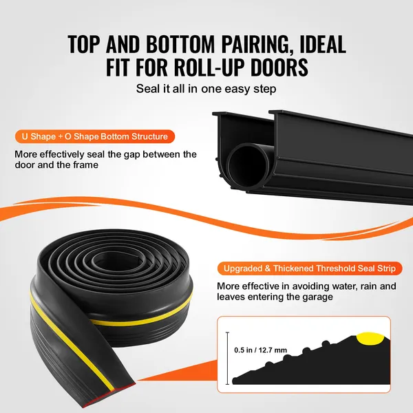 Kit seuil et joint de bas de porte de garage profil en u pvc_voghion.com