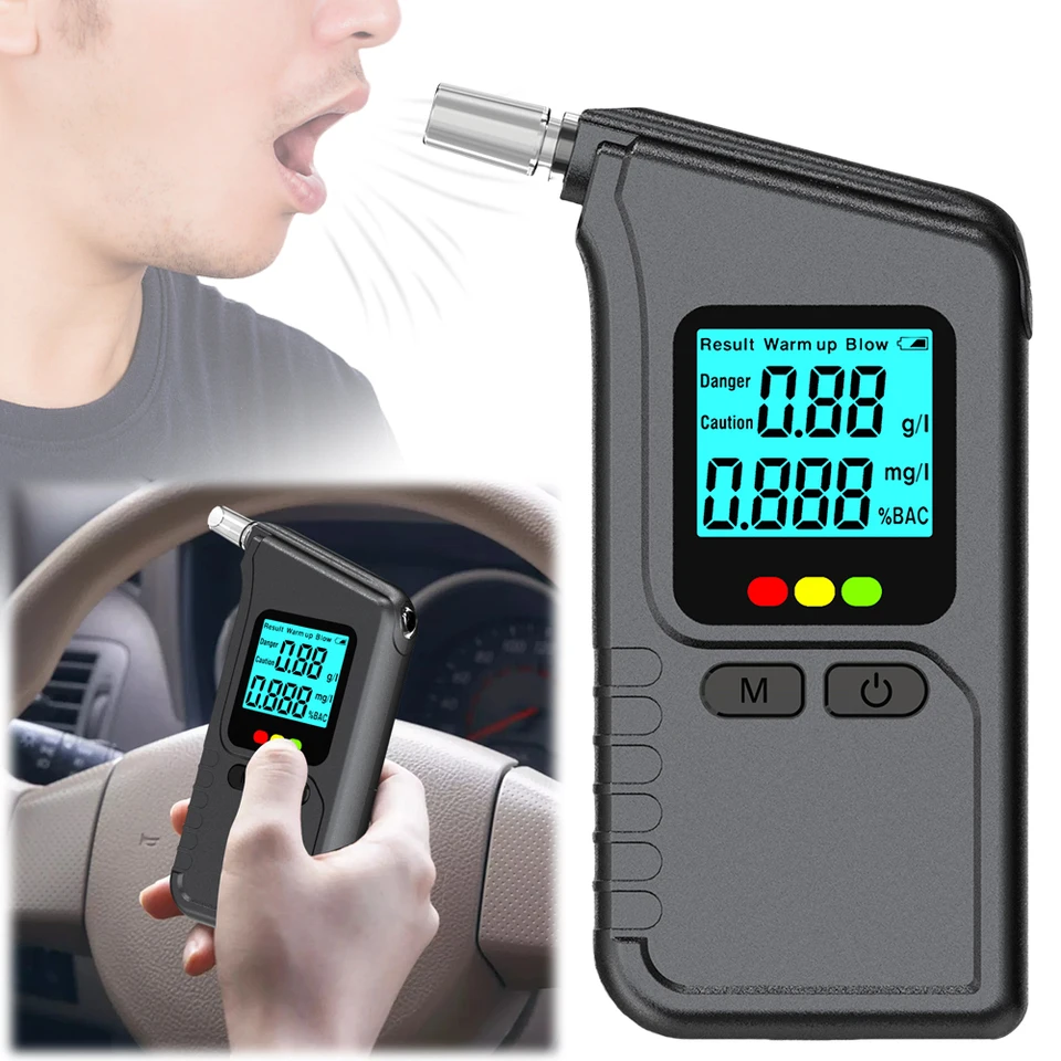 Professional Digital Alcohol Detector Portable Breathalyser For Home_voghion.com