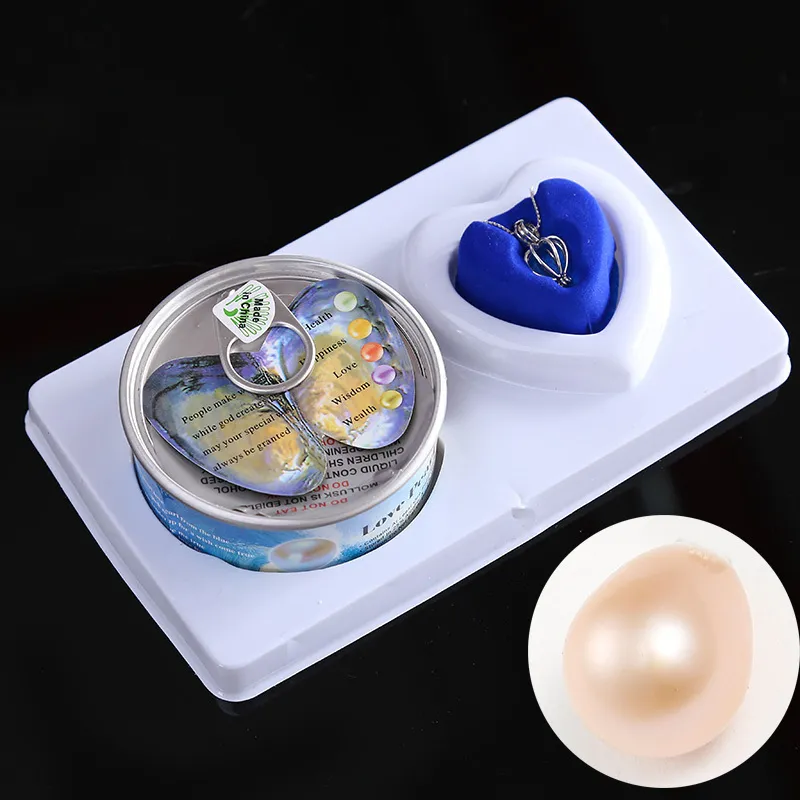 Anhänger Halsketten Liebesperlenkette Natürliche Auster Süßwasser Set Frauen Modeschmuck Geheimnisvolle Überraschung_voghion.com
