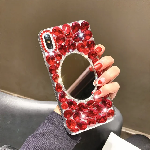 Veidrodinis kalnų krištolinis telefonas, skirtas Huawei Honor 70 80 90 100 P50 P40 8x 9x rankų darbo blizgus krištolinis dėklas_voghion.com