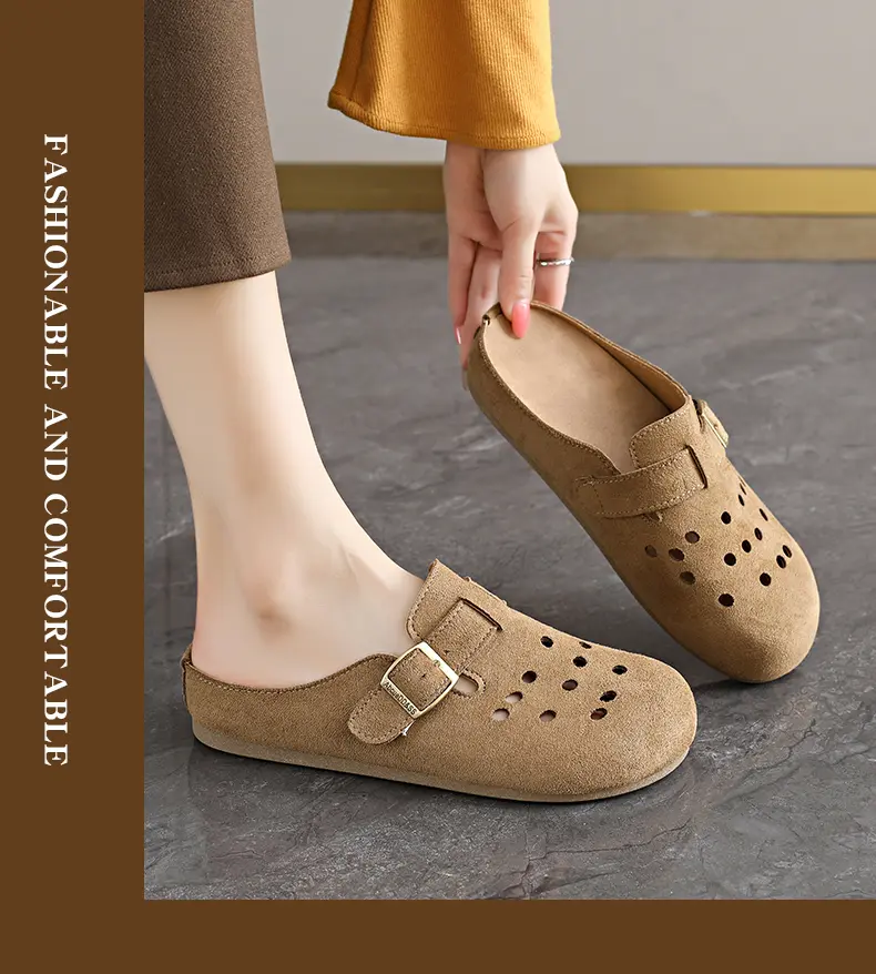 Stylish Women's Half Tray Sandals Breathable Summer Slippers_voghion.com